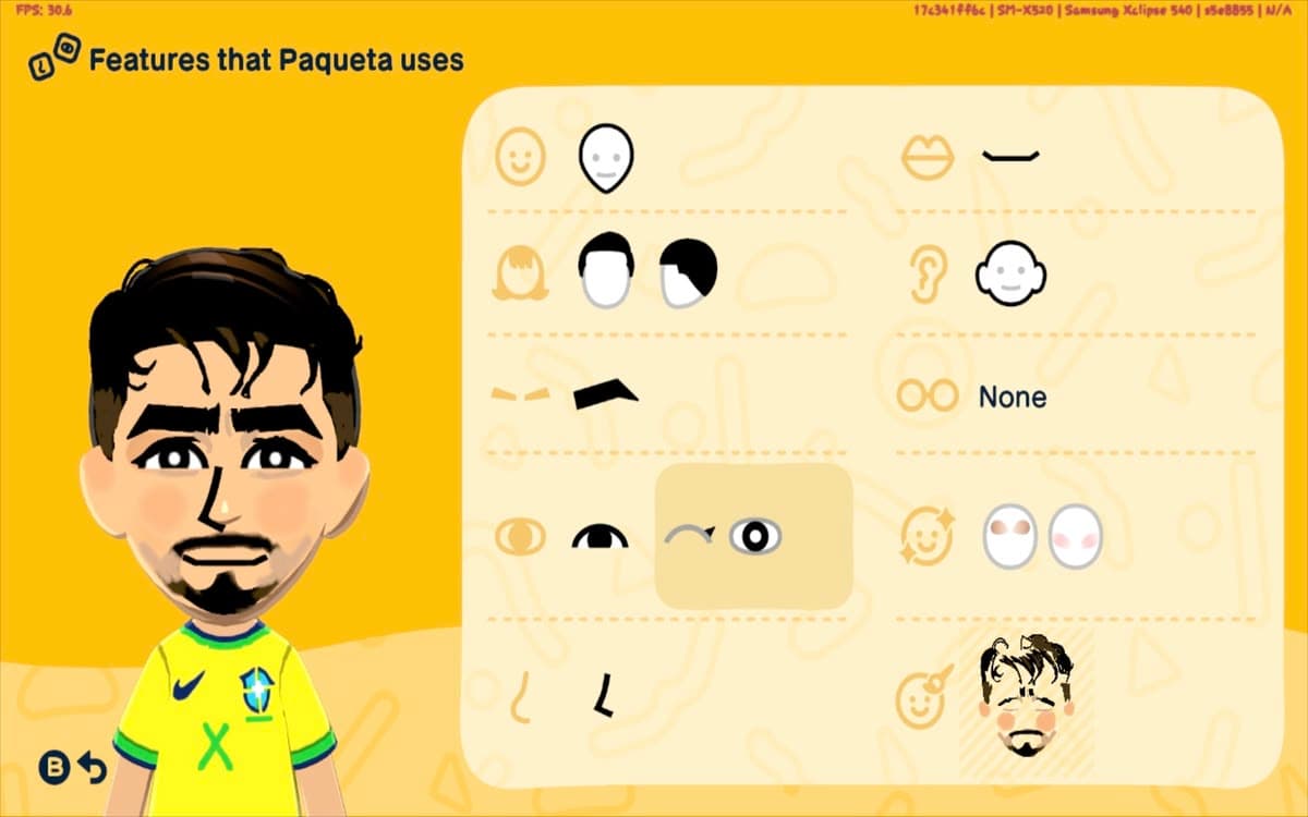 Lucas Paquetá Mii features guide