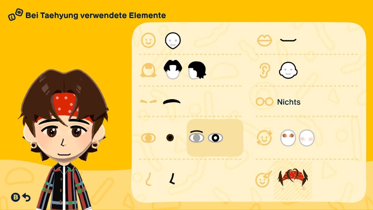 Taehyung Mii features guide